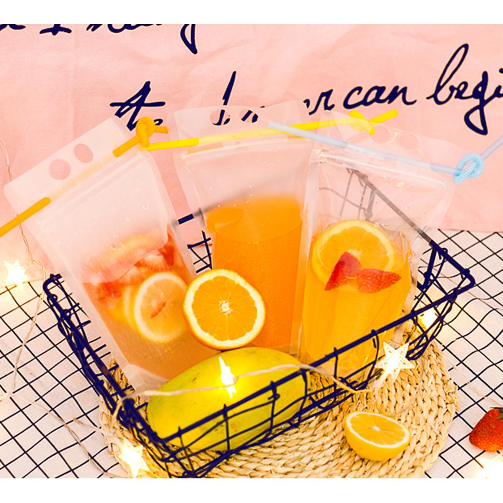 50PCS Einweg Saft Kaffee Flüssigkeit Tasche Dichtung Lebensmittel Tasche Klar Trinken Beutel Party Geschirr