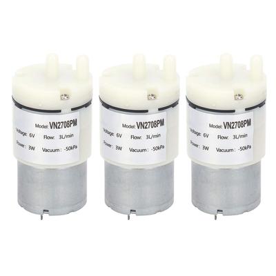 Mini-Membranpumpe Mini-Vakuum Wasser Luft Motor 3 Stück DC 6V für Aquarium VN2708PM