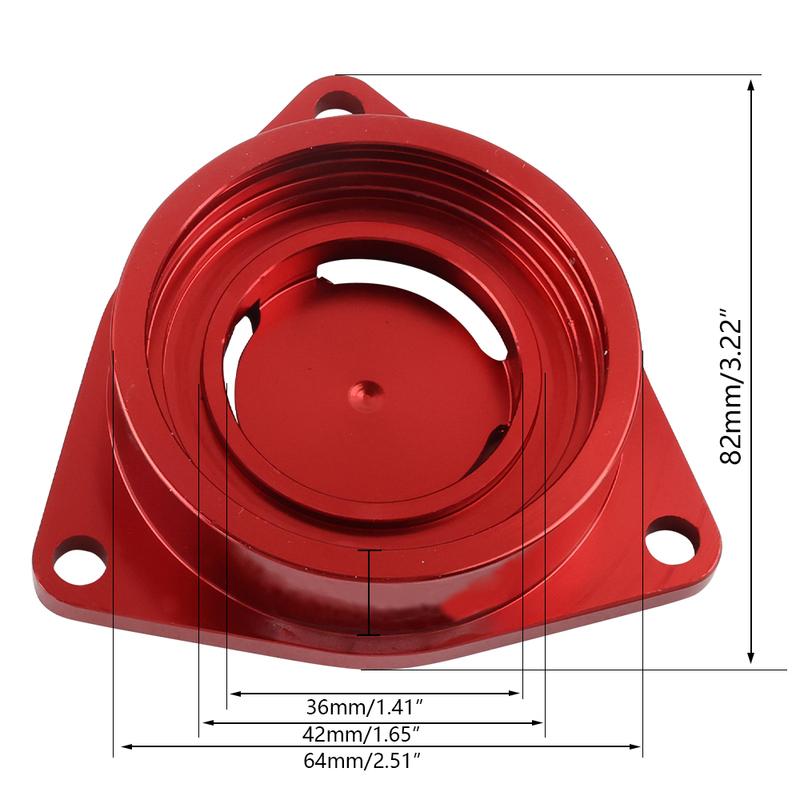 Valvola di Scarico Blow Off per Auto da Corsa SSQV BOV con Adattatore Rosso per Honda Civic 1.5L Turbo 10ª Generazione 2016+
