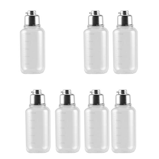 1/2/4Pcs 100ML Clear Fishing Storage Bottle with Scale Transparent Refillable PET with Empty Sealed Vial Liquid Container Fishing Accessories