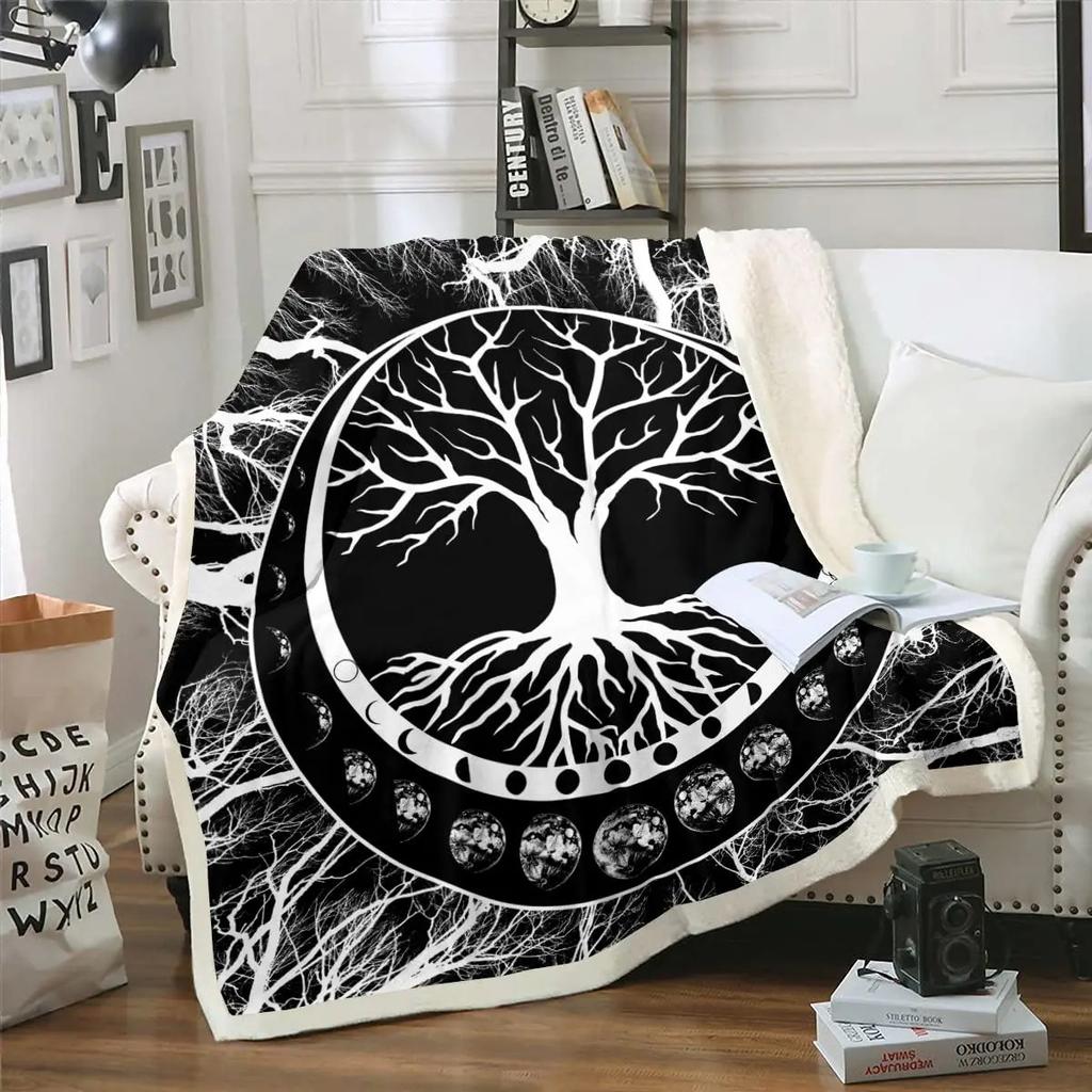 Colorful Tree Of Life Blanket Flannel Blanket Sofa Office Blanket Source