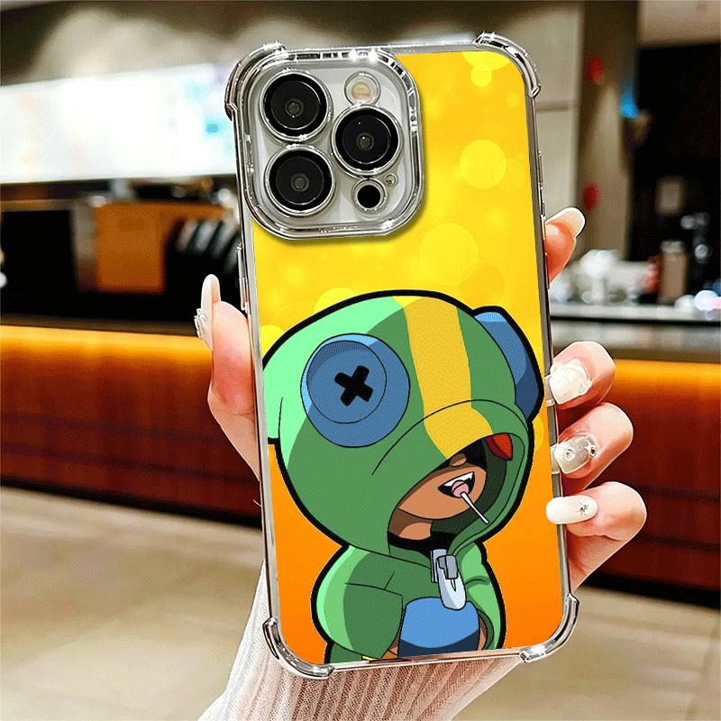 Cartoon Game Stars Soft Phone Case For iPhone 15 16 17 Air 14 Pro Max 16E Plus 13 12 Mini Plating Anti-Fall Fundas