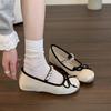 Inner Height Increase Small Satin Single Shoes Women's 2025 New Spring and Autumn French Retro Ballet Style Thick-soled Mary Jane Shoes