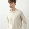 Kojeuneog Plain Men'S V-Neck Long Sleeve T-Shirt