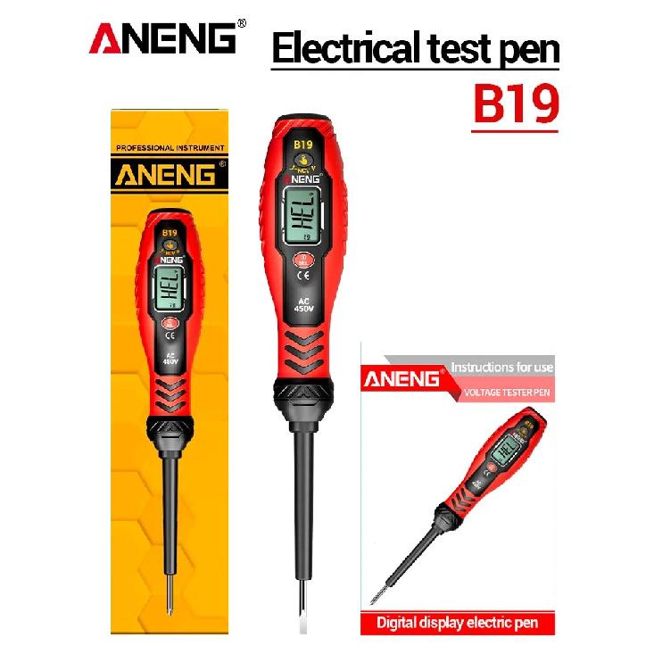 ANENG B19 Noncontact Induction Pen with Screwdriver 30-1000V Three Level Induction Intensity Display Electrical Verification Pen