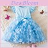 Princess Girl Dress With Butterfly Mesh Tulle For Birthday And Toddler Summer Wear