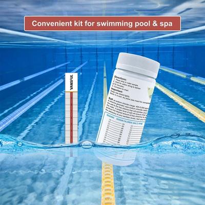 For Water Hot Tub Spa Swimming Pool Salt Test Strips Pool Detection Paper Strips Accurate Measurement Water Testing Tool 10pcs