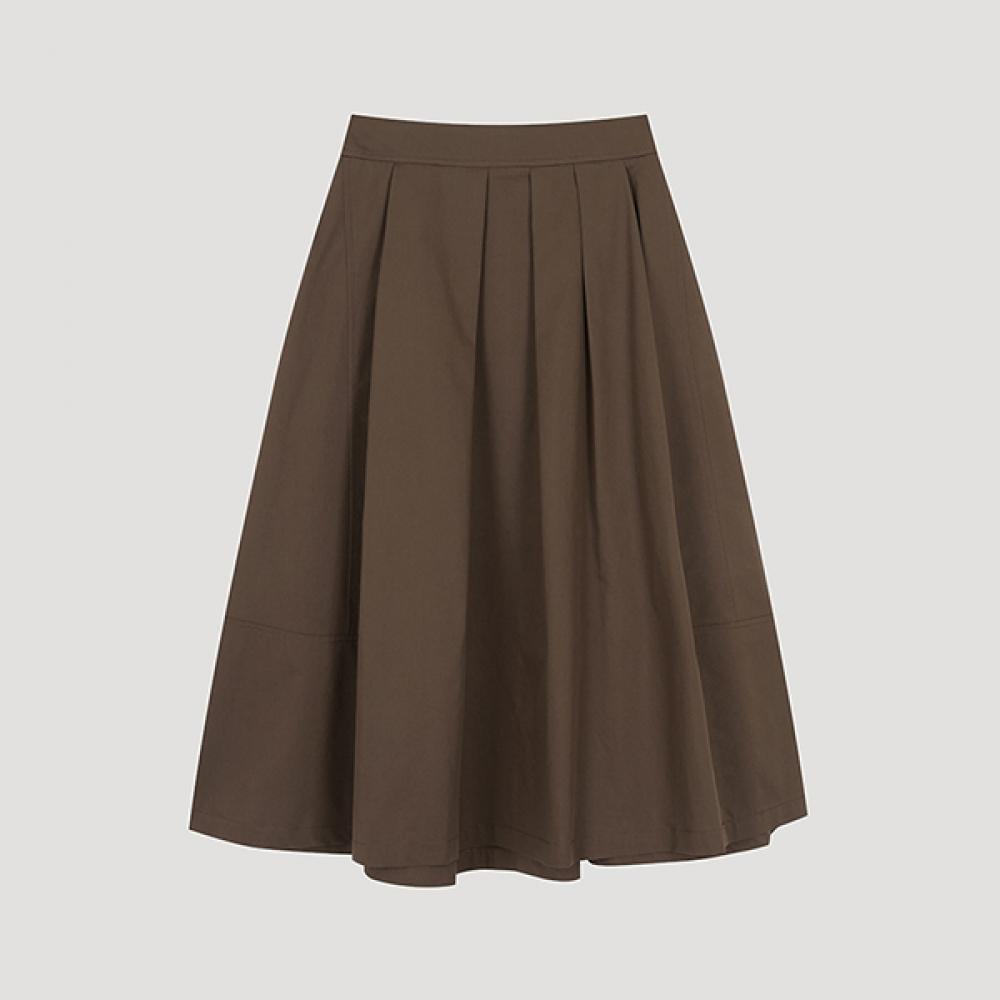 

She S miSS Cotton Back Banding Flare Skirt SwwSko32010 Br Braun/44