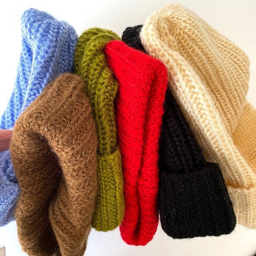 Windproof Knitted Woolen Hat Cold-proof Ear Protection Hat Casual Beanie Cap  Winter