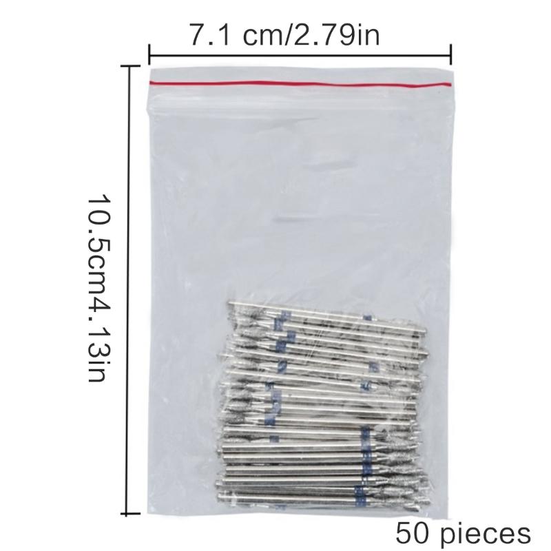 50Pcs Diamond Milling Cutter For Manicure Electric Nail Drill Bits Accessory Pedicure Machine Nail File Gel Remover Tool