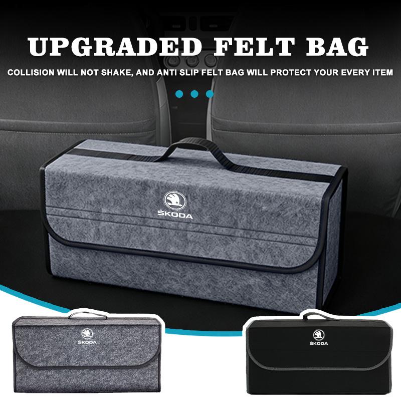 Car Trunk Organizer Storage Box Stowing Tidying Container Bag For Skoda Octavia A5 A7 RS Fabia Superb Rapid Karoq fxdj44
