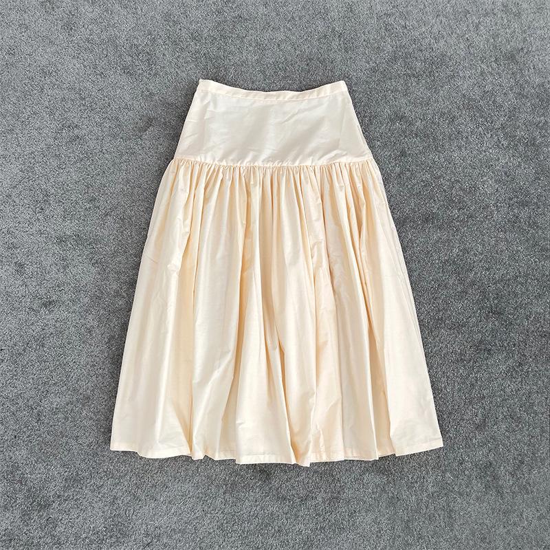 

[Распродажа: Возврат не производится] Ретро-юбка А-силуэта с завышенной талией и складками