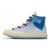 Lata 70. Chuck Taylor All Star klasyczny trend wysokie płócienne buty unisex niebieskie