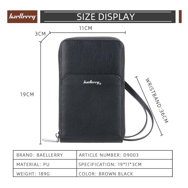 Baellerry Men Faux Leather Phone Bags Vintage Design Handbags Classic Purse Wallets GZW