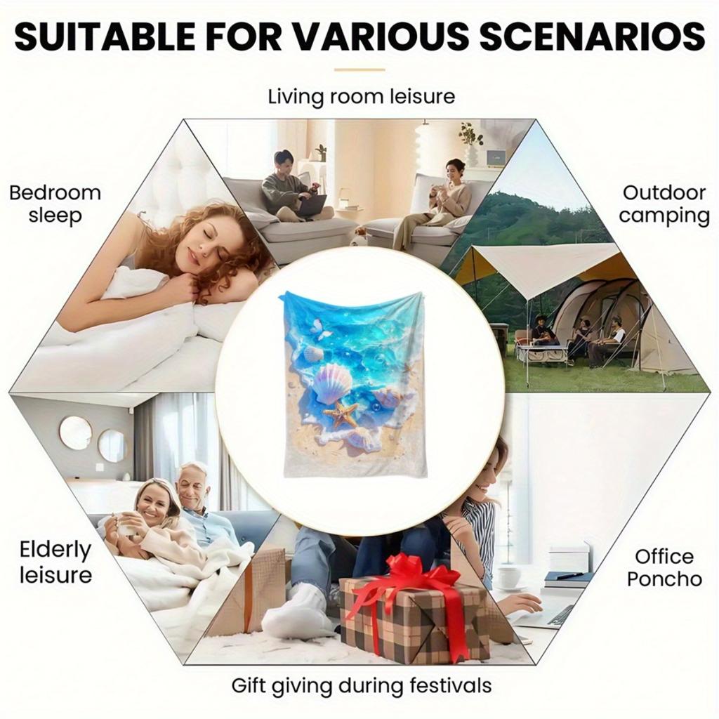 Drama Zhu Yu Character Print Flannel Blanket, Soft All-season Blanket for Sofa Bed Office Nap, Ideal Holiday Gift