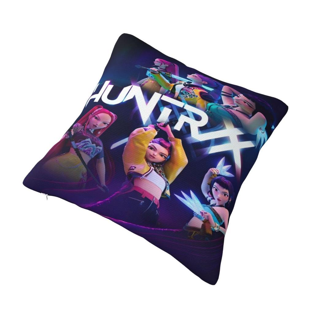 Huntrix K-pop Demon Hunters Printed Pillowcase Cushion Cover Pillow Covers Y2K Sofa Decoration Zipper Multiple Sizes