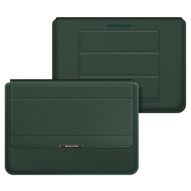 16-inch Laptop Sleeve With Built-in Hand Rest Stand MacBook Air 13.6 Pro PU Leather Inner Case Multi-Color Options