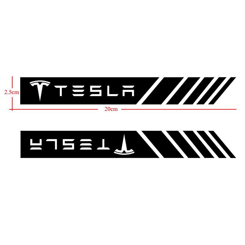 2Pcs Car Stripe Stickers Rearview Mirror Reflective Vinyl Decals Decoration For Tesla Model 3 Model X S 2016-2020 Decals TM3 TMX TMS Decal