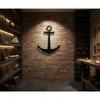 Rotating Metal Anchor Wall Art, Nautical Ship Sculpture for Coastal Beach House Decor & Sailor Gift