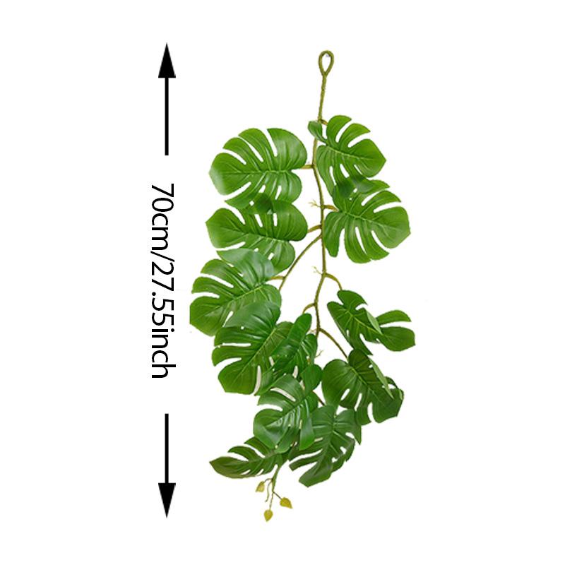 

120см Тропические Пальмовые Листья Искусственные Пластиковые Растения Гирлянда Настенная Подвеска Большая Монстера для Дома Сада Гостиной Декор Потолка
