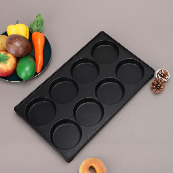 8-Hole Sausage Pan Rust-Proof Egg Mold Tray Homemade French Bread Pan Wear-Resistant Meat Griddle for Most Stoves