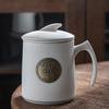 Ceramic Teacup Personal Office With Lid Filter Tea Separation Household Cup Can Be Printed