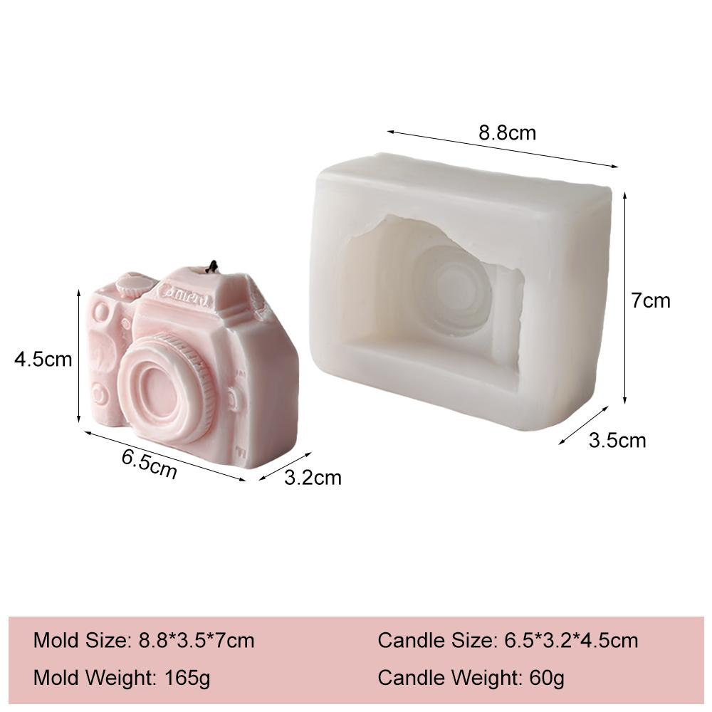 Camera Shaped Silicone Candle Mold Handmade Aroma Plaster Resin Molds DIY Soy Wax Candle Making Supplies