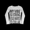 Long sleeved shirt with letter print on both sides in Europe and America