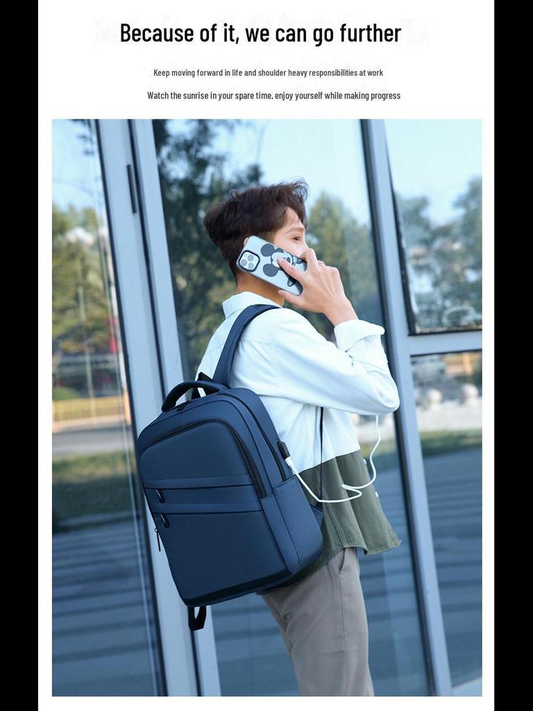 High-End Fashion Backpack: Versatile and Waterproof for Business, Travel, School, and Commuting