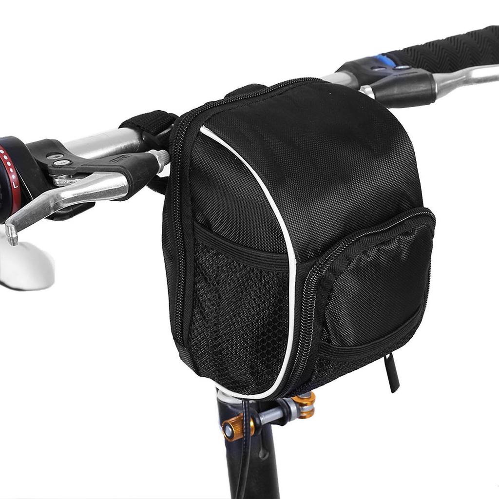 Schwarz Multifunktions-Fahrradtasche mit Schnellverschluss, Vorderrahmenrohr, Lenkertasche