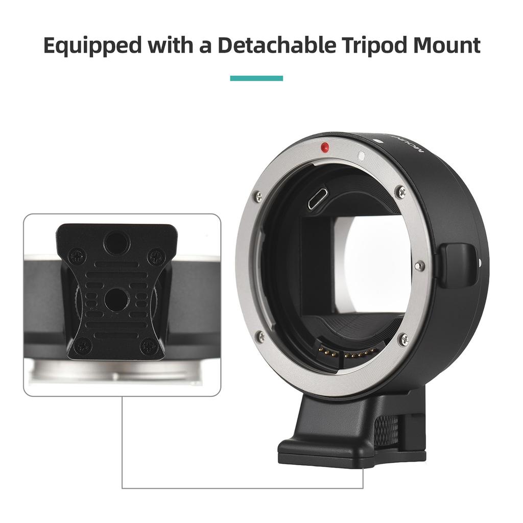 EF NEX IV Lens Mount Adapter Ring Auto Focus USB Upgraded Compatible with EF EF S Mount Lens to A7 A7R A7M3 A7M4