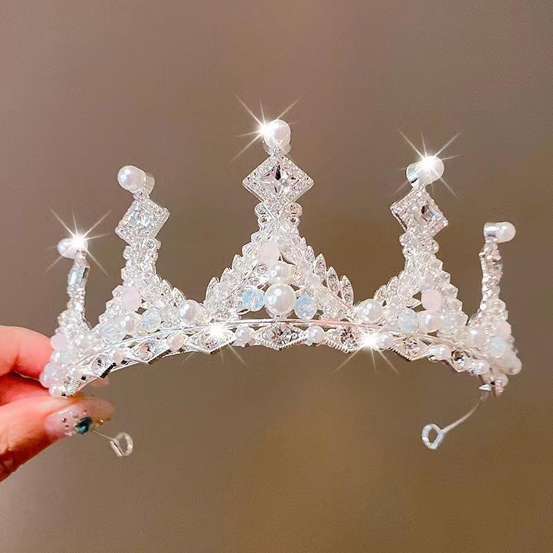 Birthday Crown Headwear Princess High-End Crown Girls Hairpin Headband Children Little Girl Headband Bridal Hair Accessories