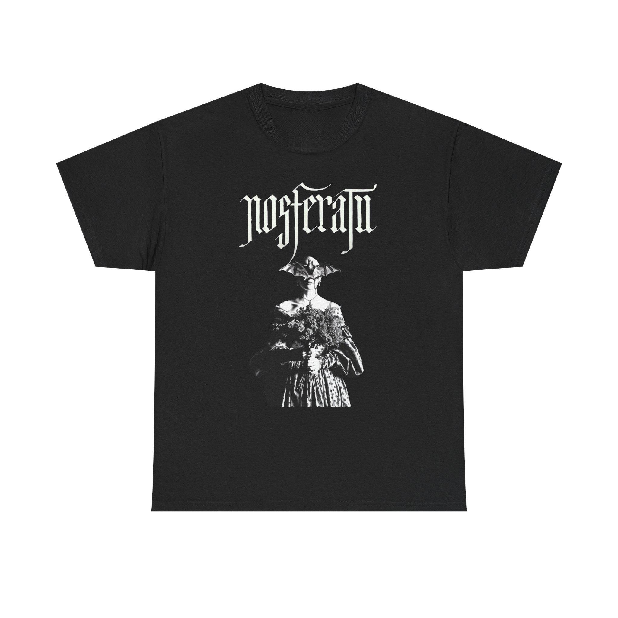 Nossferatu Pattern Printed TShirt Classical Movie TShirt Gothic RoUnisextic Movie Pattern TShirt S