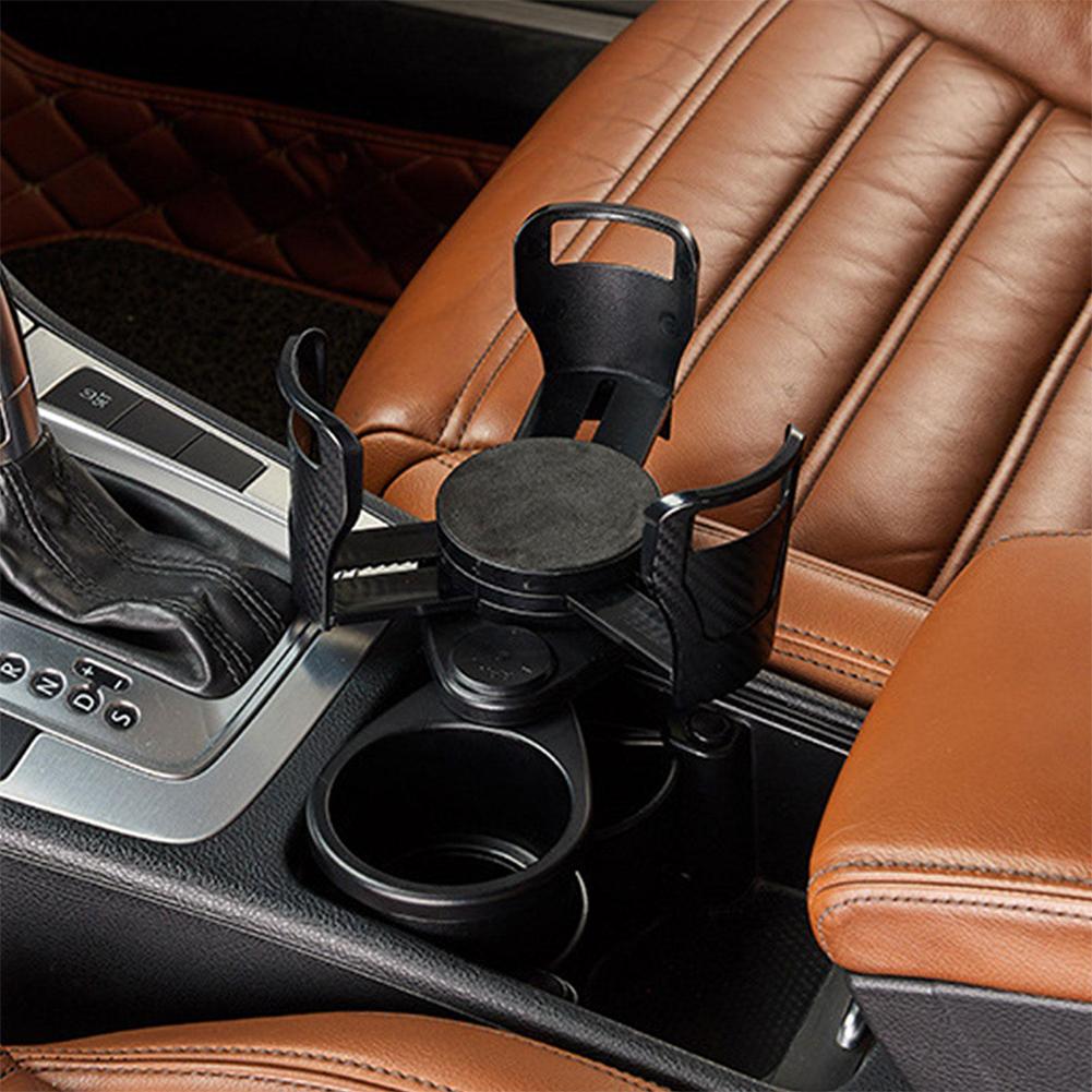 Car Cup Holder Multi Functional Rotating Adjustment Center Console Cup Holder Double Layered Storage Car Beverage Cup Holder