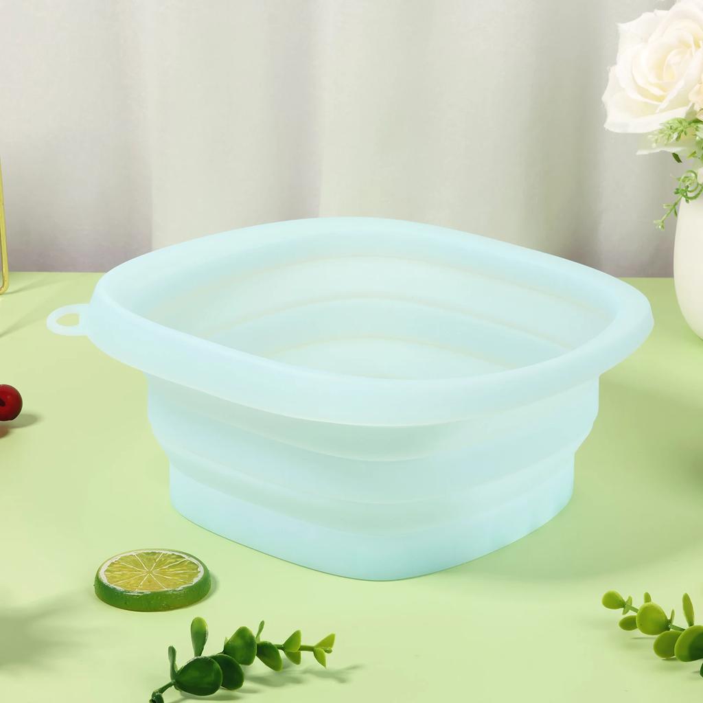 Foldable Silicone Facial Wash Basin Portable Collapsible Beauty Bowl for SkinCare Hair Washing,Travel Friendly Spa Ice Face Bowl