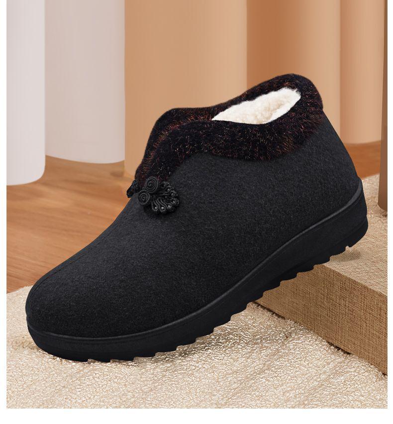 Damen Winter Fleece-gefütterte rutschfeste Alt-Pekinger Baumwollschuhe für Ältere