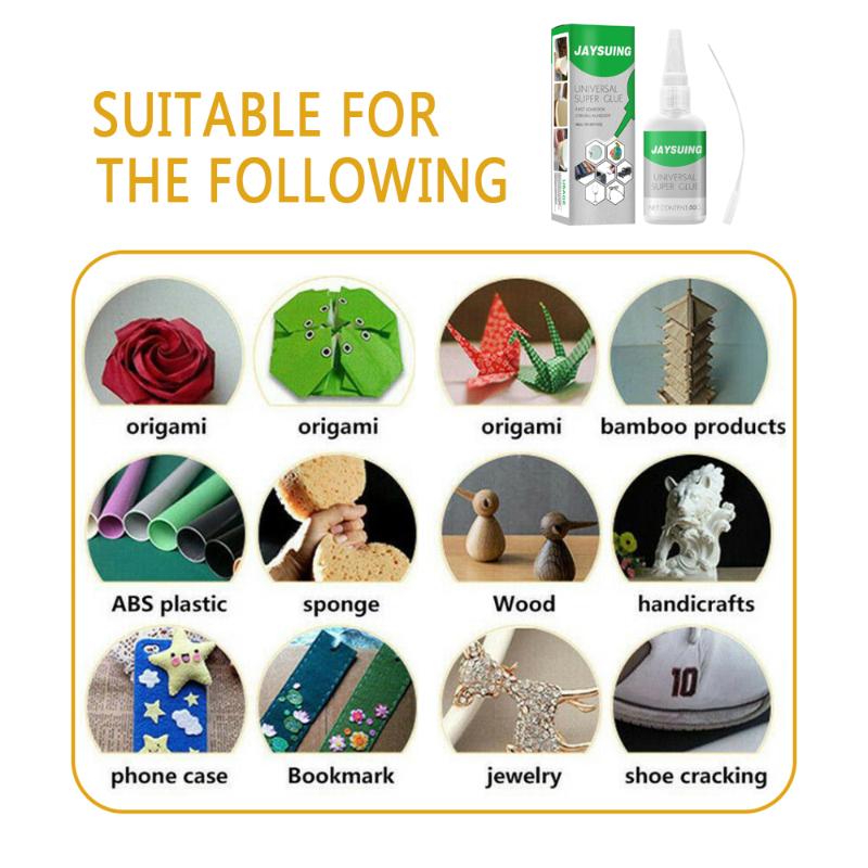 Universal Super Glue Gel Strong Adhesive Oily Surface for Metal Plastic Wood Ceramics Leather DIY Handicrafts Creative Repair