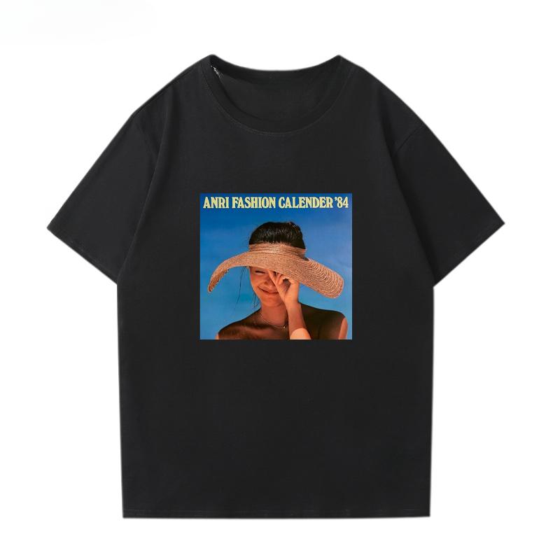 

Anri T-Shirt Timely City Pop Music Toshiki Kadomatsu Summer Short Sleeves Shirt All-purpose T-shirt for Women and Men 4XL