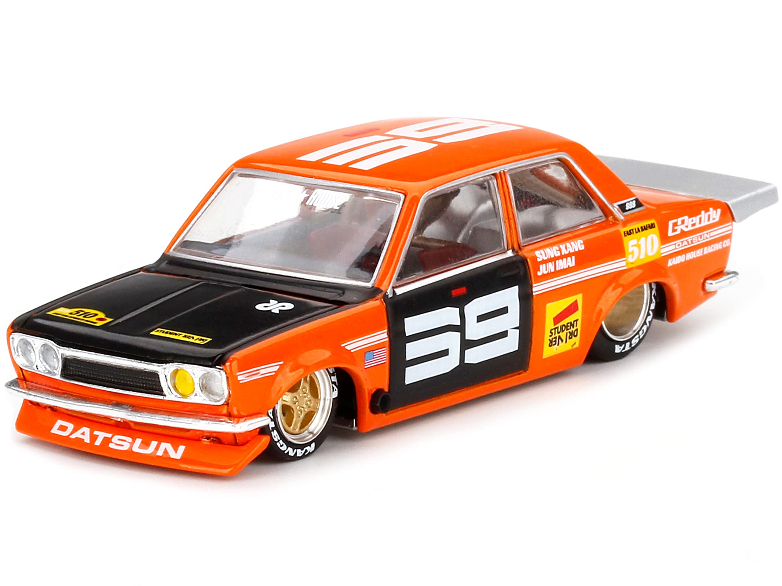 

Datsun 510 Pro Street SK510 Orange and Black by Jun Special Diecast Model Car by True Scale Miniatures (Designed Imai) Kaido House 1/64 чёрный