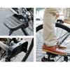 2Pcs Bike Rear Pedals, Steel Folding Bike Pegs, Non-slip Bicycle Footrests, Foot Plates Pedals for Folding Mountain Bike