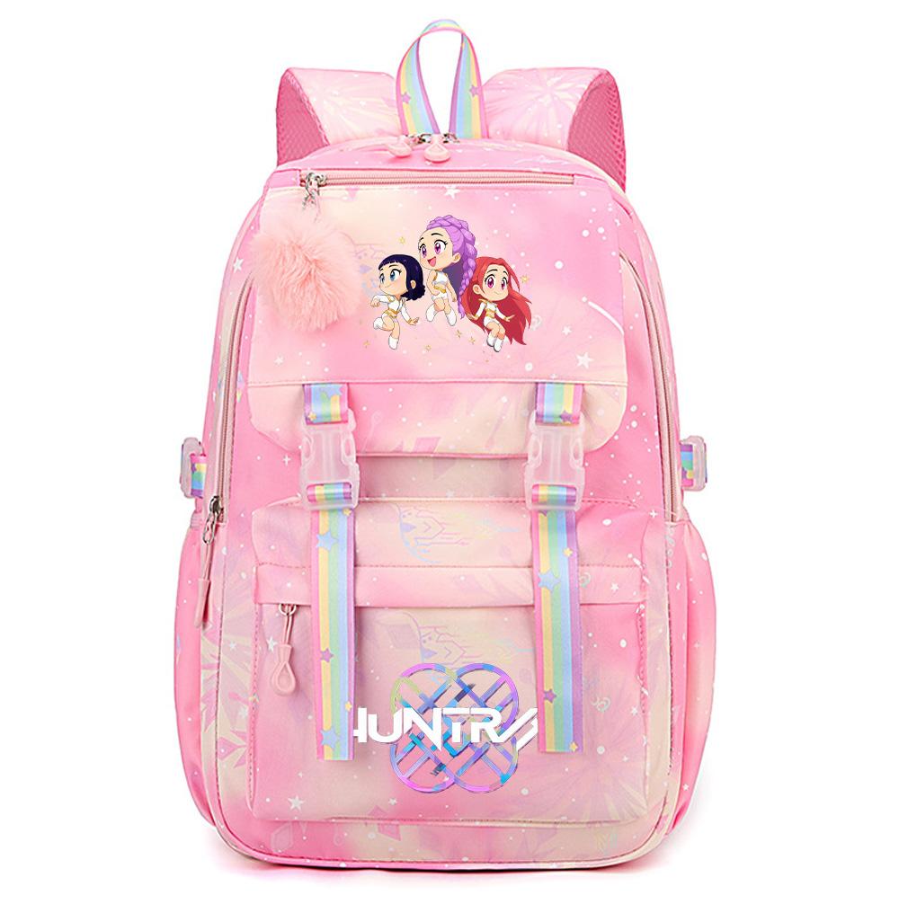 K-Pop Dämonenjäger Bedruckter Wasserdichter Rucksack mit Großer Kapazität Teenger Schüler Mädchen Junge Schultasche Buchtasche Damen Große Kapazität Reisetasche Geschenk