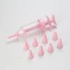1 Set Pastry Nozzle Kit Food Grade Safe Pink DIY Baking Cake Decorating Syringe for Kitchen