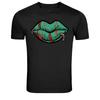 Zombie-Lippen mit Würmern Horror Halloween Grafik T-Shirt