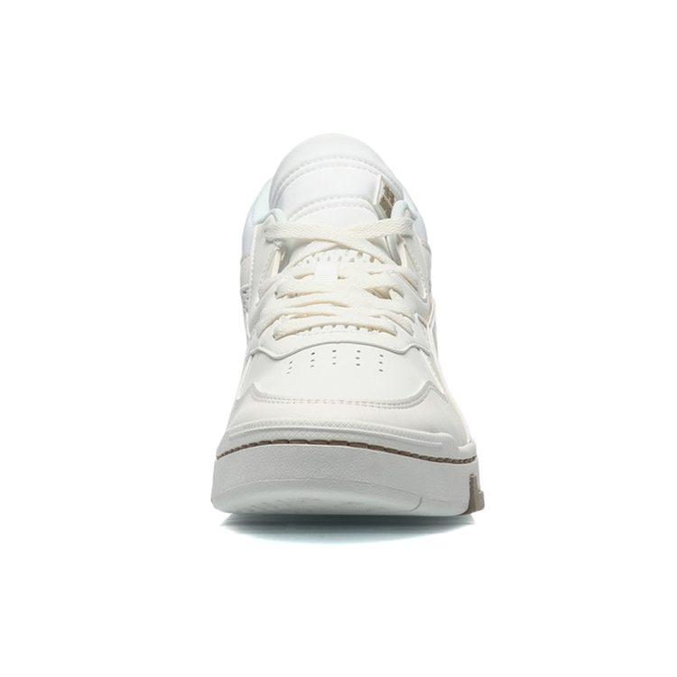 Li Ning Superwave Textile, Synthetic Leather Slip Resistant Abrasion Resistant Mid Top Skateboard Shoes Men's White AGCQ061-1
