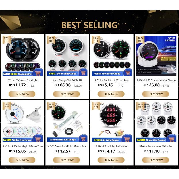 52MM Car Gauge Oil Temperature Gauge 50-150°C Digital Oil Temp Sensor 1/8NPT With Alarm For 12V 24V Car Boat Marine Motorcycle