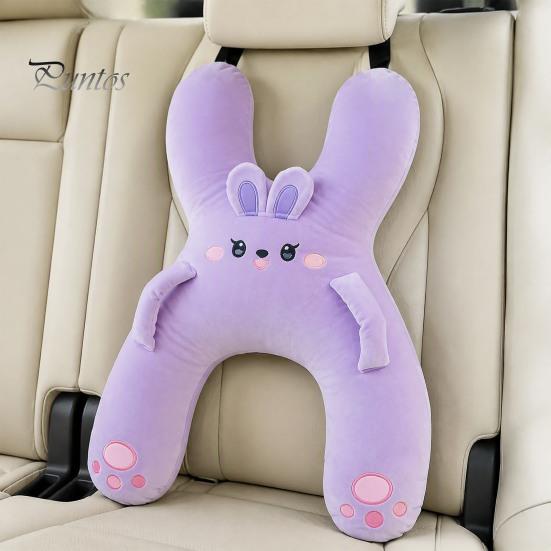 Decorative Car Interior Accessory H-Shaped Pillow for Kids, Cute Neck Pillows Seat, Sleeping Vehicle Seat Gap Filler Pillow, Plush Rest Cushion Trips