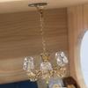 Kronleuchter Spielzeugfigur Modell Realistisch Vintage Licht Puppenhaus Rollenspiel Mädchen Geschenk Vintage Licht Mini Modell Spielzeug