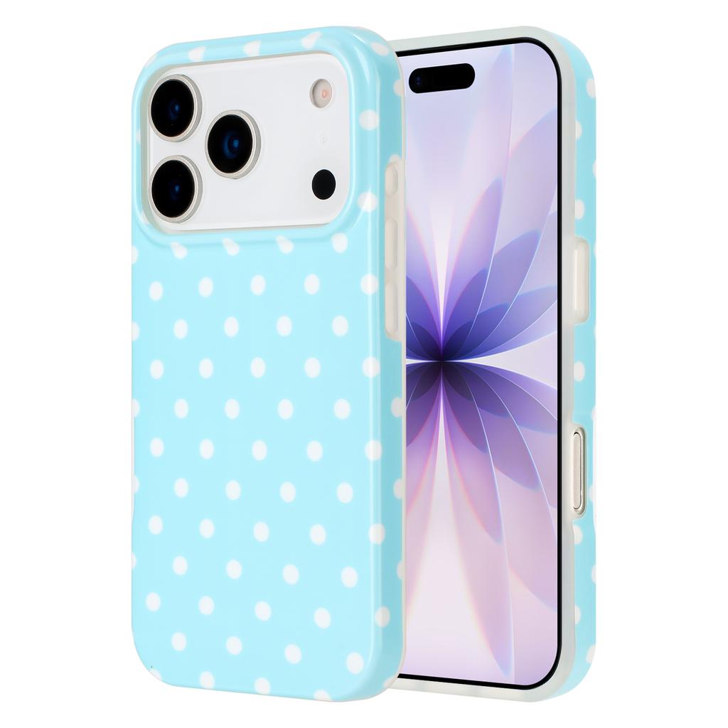 Coque pour iPhone 17 Pro Max Design à Pois Housse Arrière de Téléphone en TPU IMD
