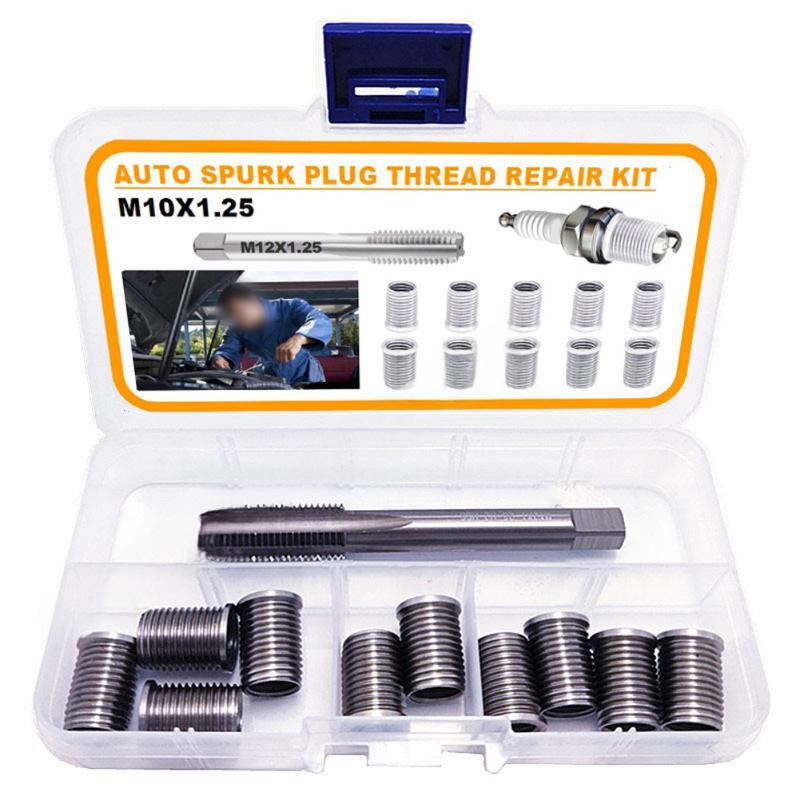 11pcs Spark Repair Thread Hole Repair Tools Set M10X1.25 Tap Generators Repair Tool
