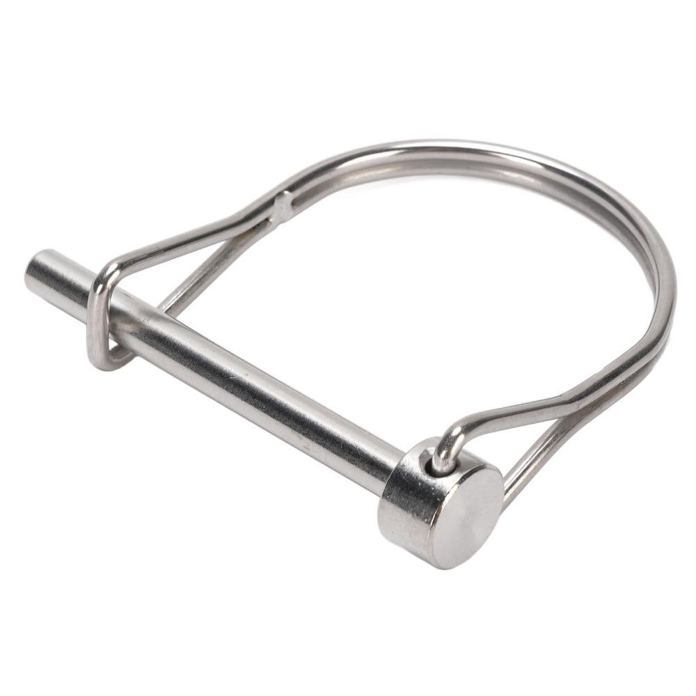 2PCS Silver Safety Coupler Pin 304 Stainless Steel Trailer Coupler Pin Practical Shaft Locking Pin